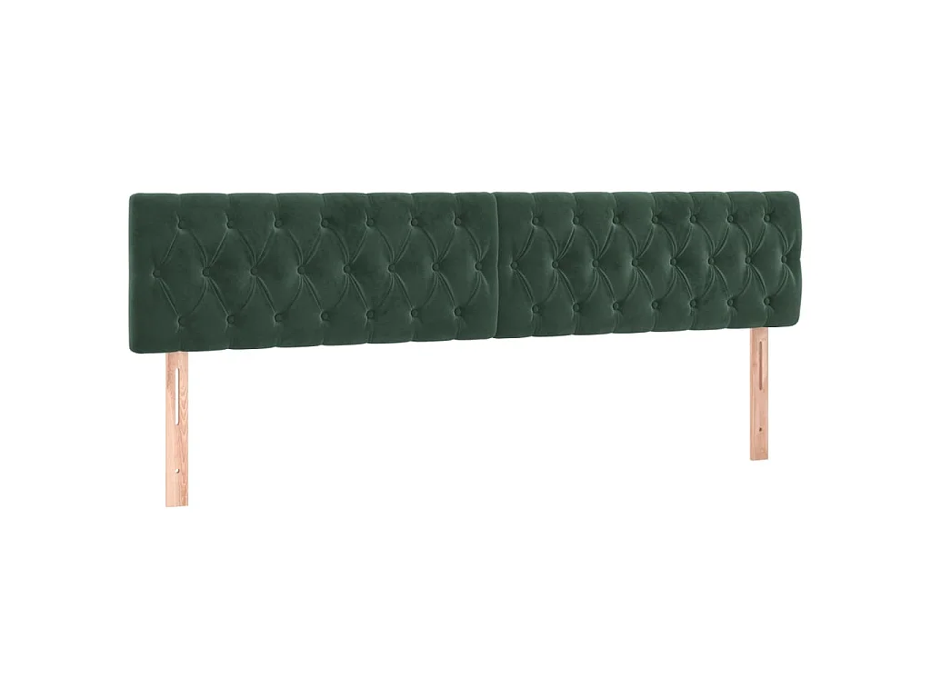 Hoofdbord LED 180x7x78/88 cm fluweel donkergroen