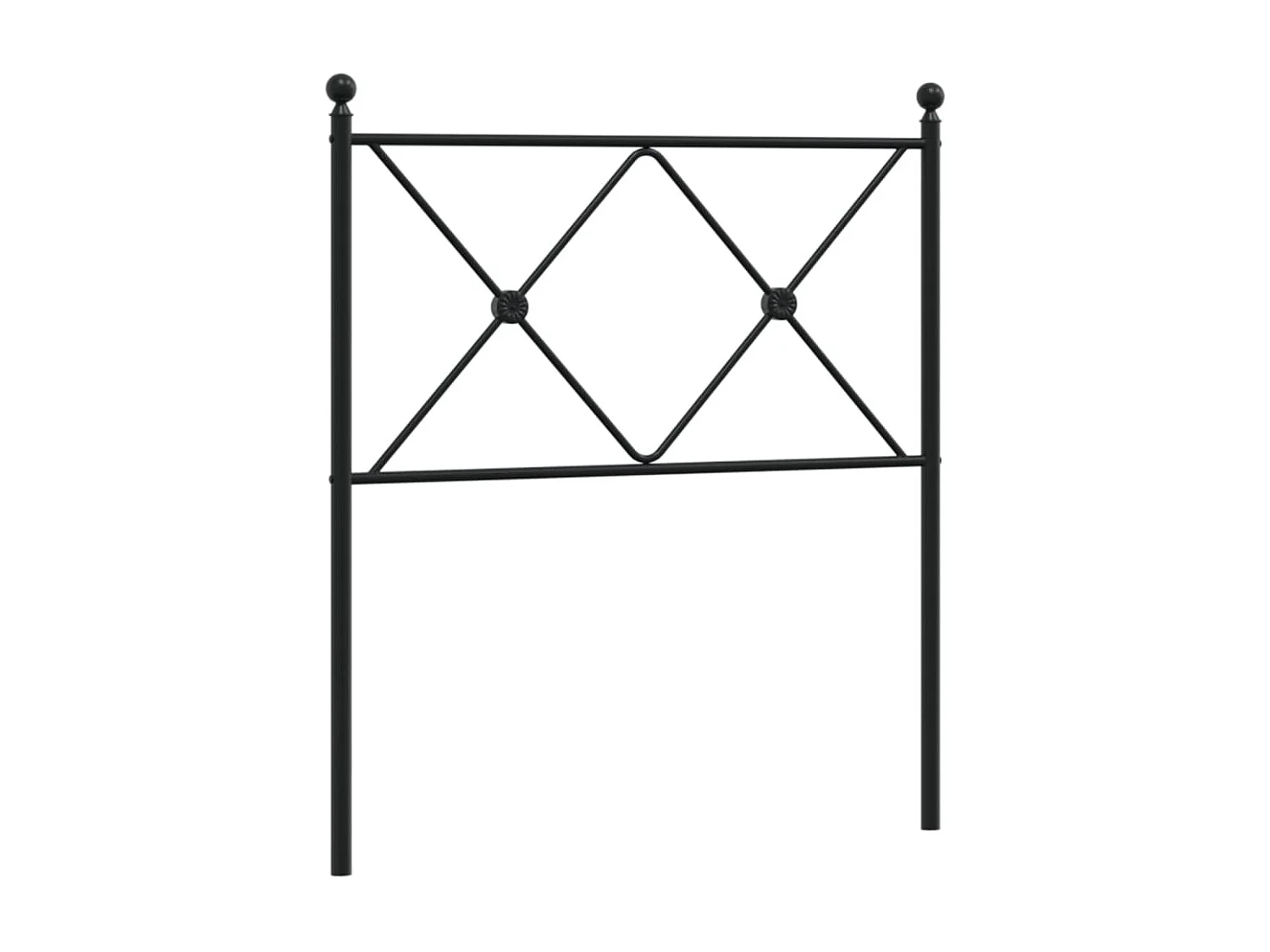 Cabeceira de cama 80 cm metal preto