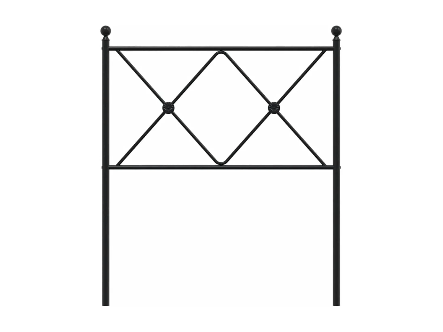Cabeceira de cama 80 cm metal preto