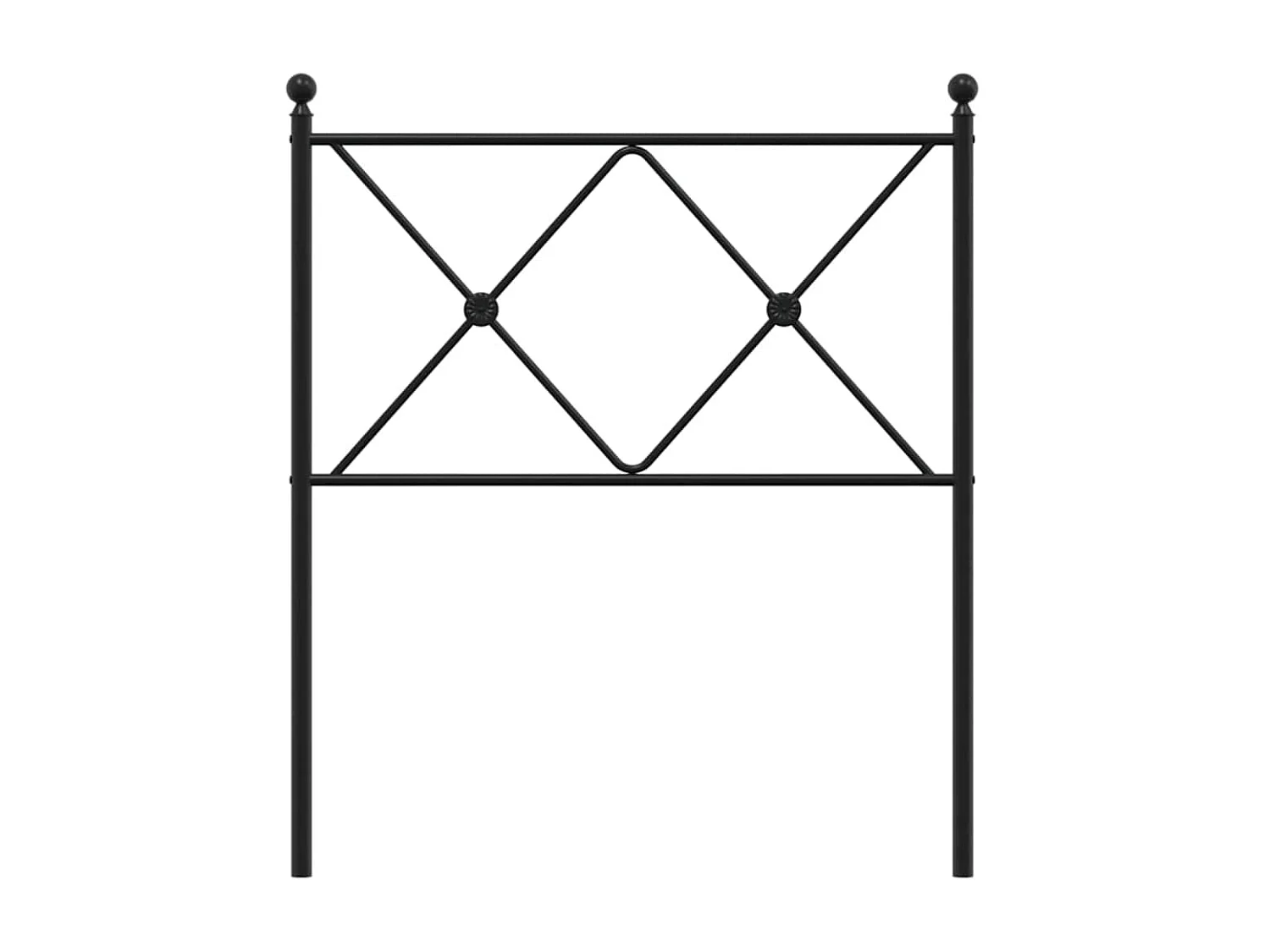 Tête de lit de remplacement métal noir 80 cm