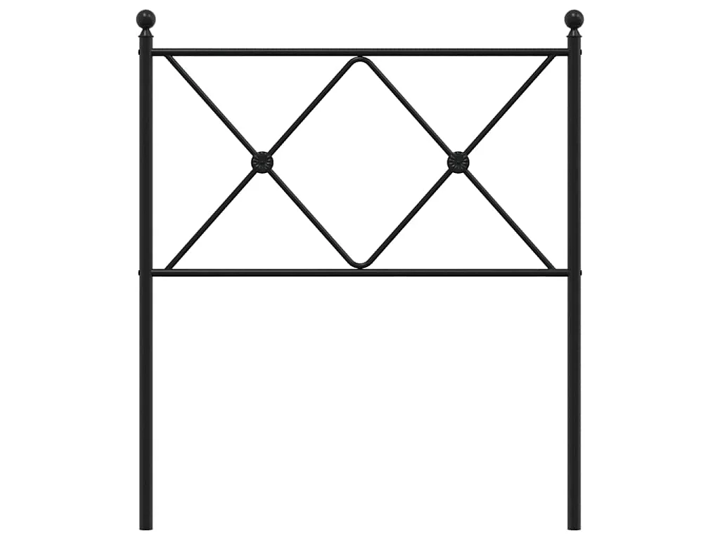 Vervangend hoofdbord 80 cm metaal zwart