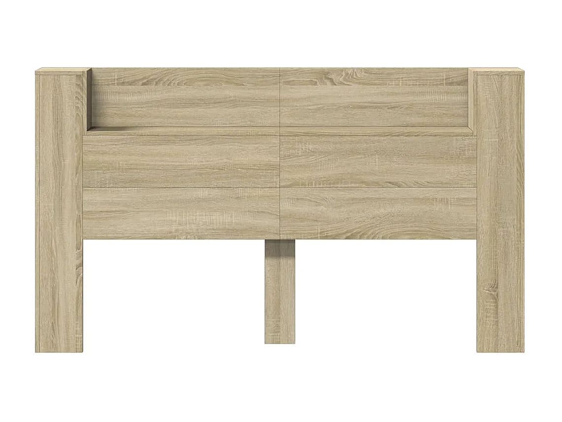 LED-Kopfteil mit Ablagen Sonoma-Eiche 180x16,5x103,5 cm