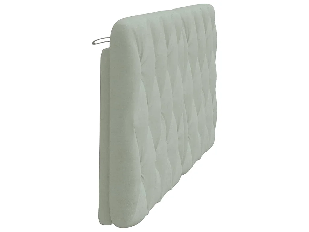 Almofadão de cabeceira 160 cm veludo cinzento-claro