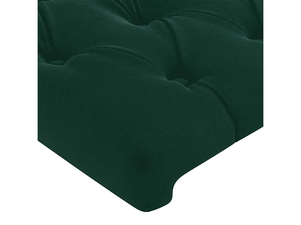 Tête de lit avec oreilles Vert foncé 147x23x78/88 cm Velours
