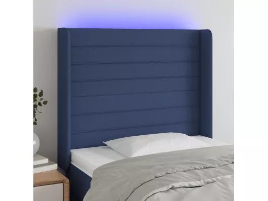 Kauf Unique LED Kopfteil Blau 93x16x118/128 cm Stoff