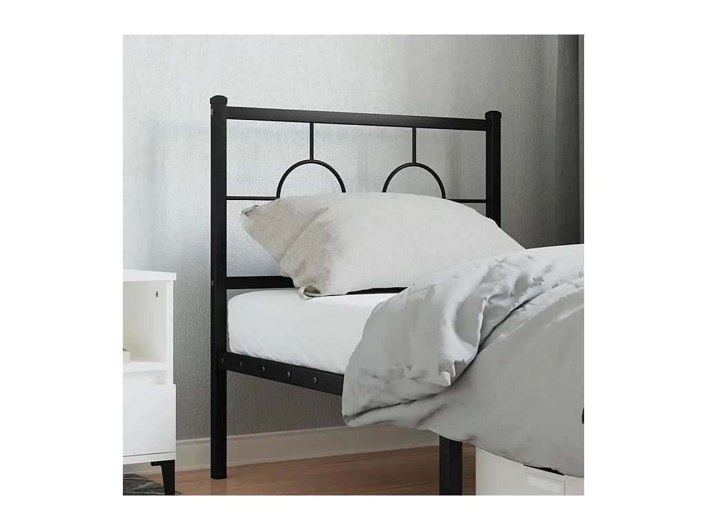 Tête de lit métal noir 75 cm