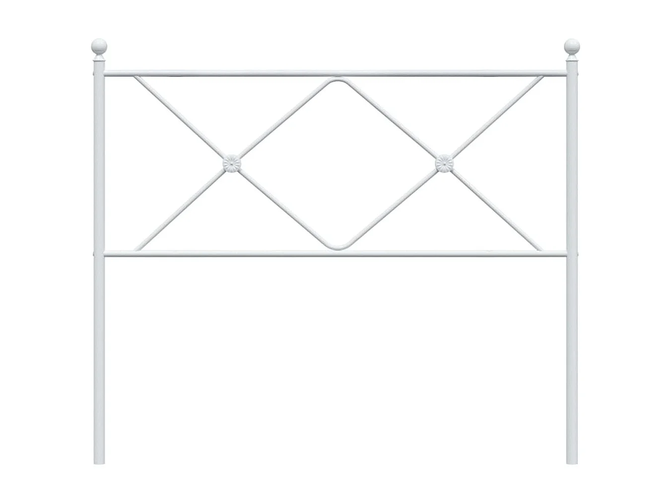 Cabeceira de cama 107 cm metal branco