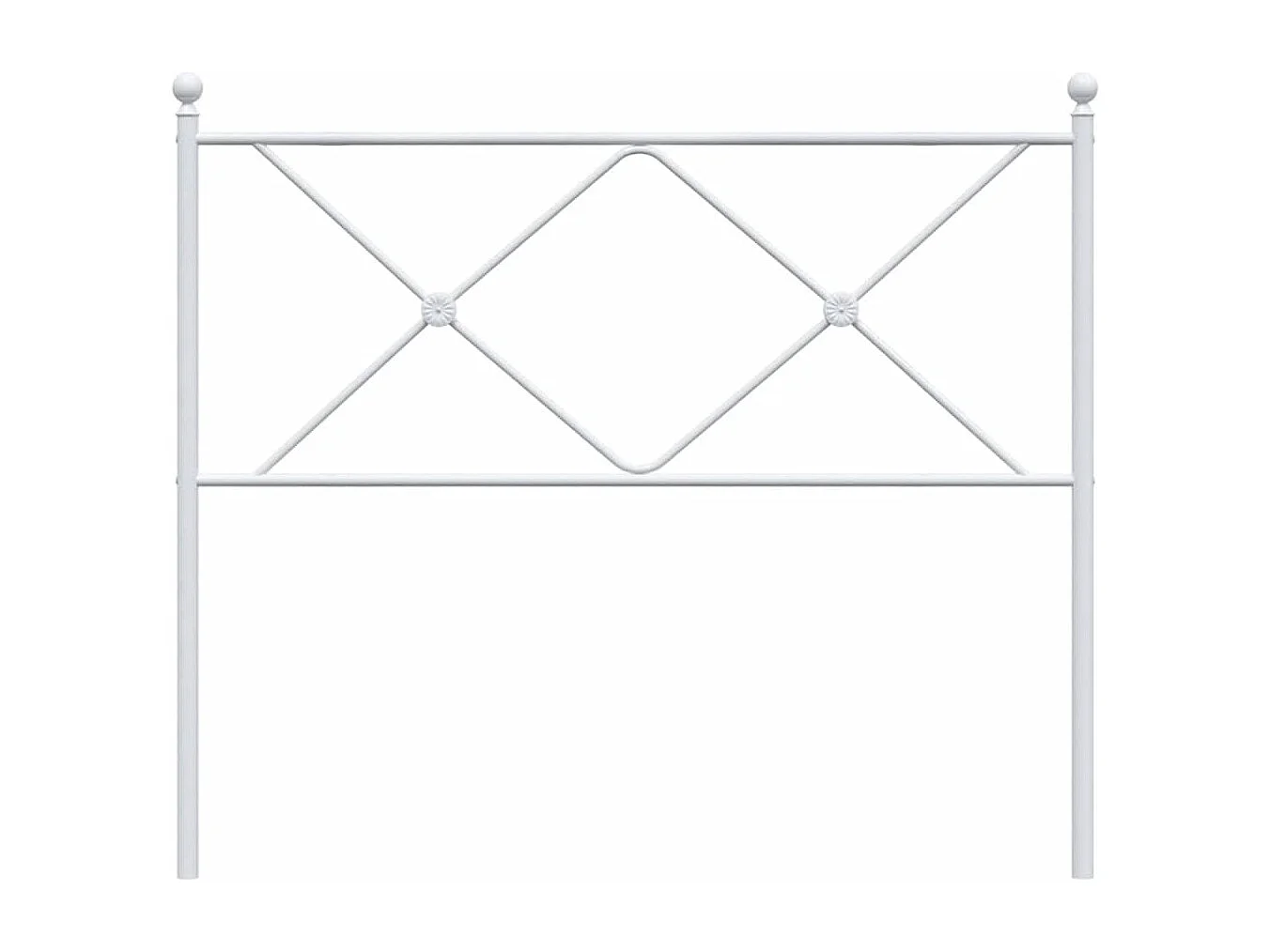 Testiera di Ricambio in Metallo Bianco 107 cm