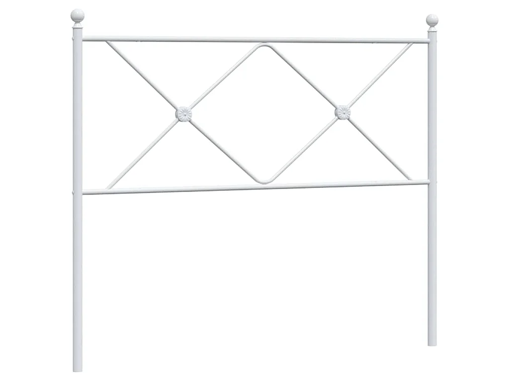 Vervangend hoofdbord 107 cm metaal wit