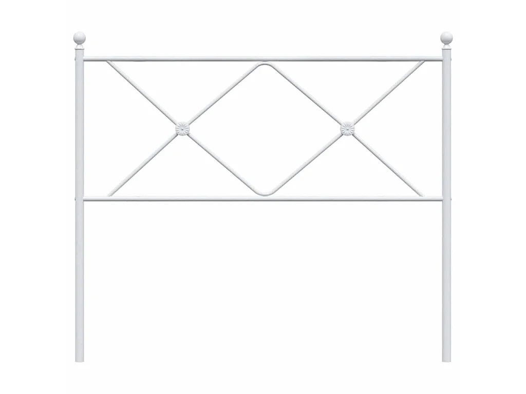 Vervangend hoofdbord 107 cm metaal wit