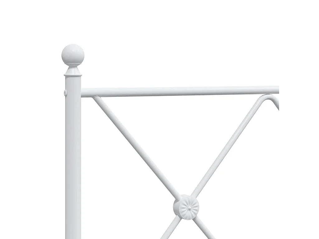 Vervangend hoofdbord 107 cm metaal wit
