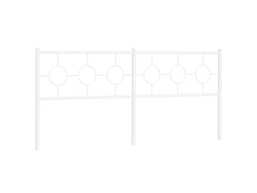 Vervangend hoofdbord 200 cm metaal wit