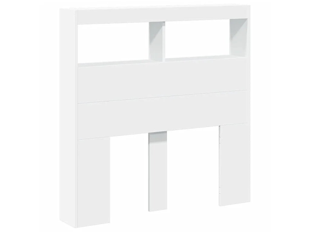 Armoire tête de lit avec LED blanc 100x17x102 cm