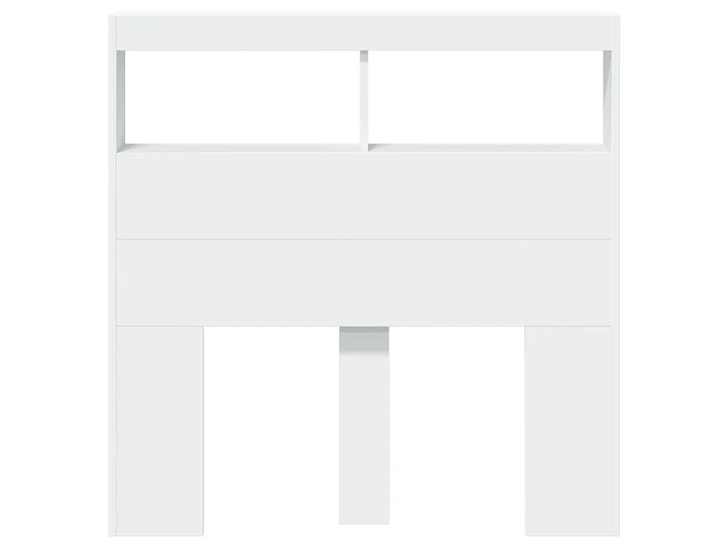 Armoire tête de lit avec LED blanc 100x17x102 cm