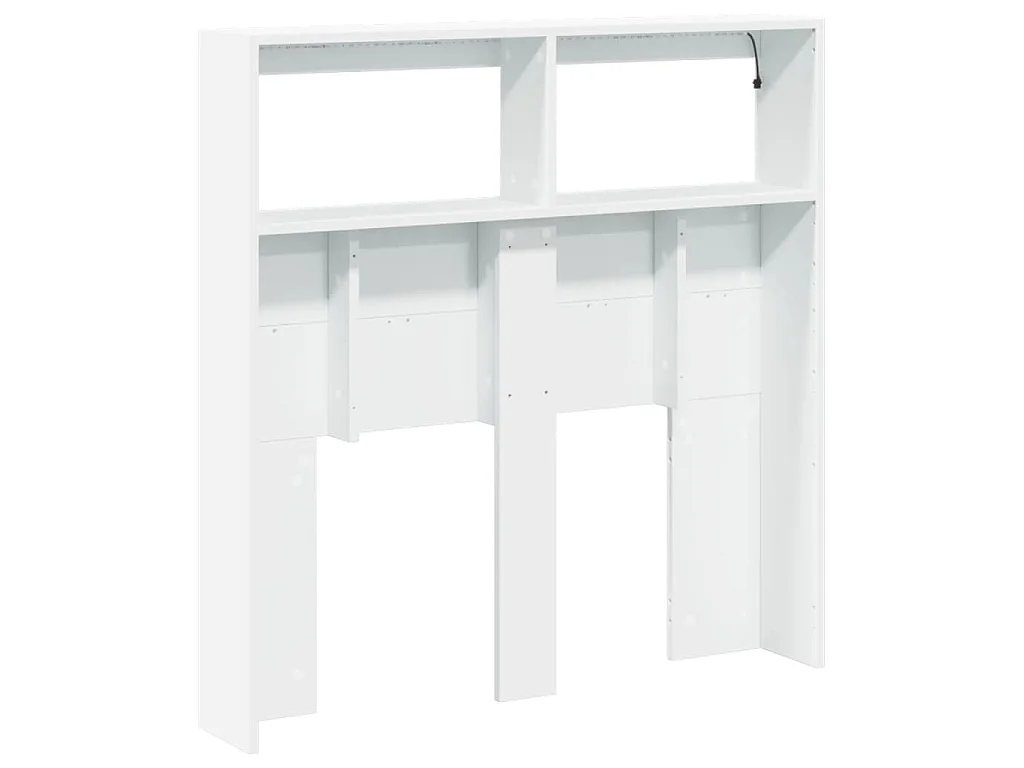 Armoire tête de lit avec LED blanc 100x17x102 cm