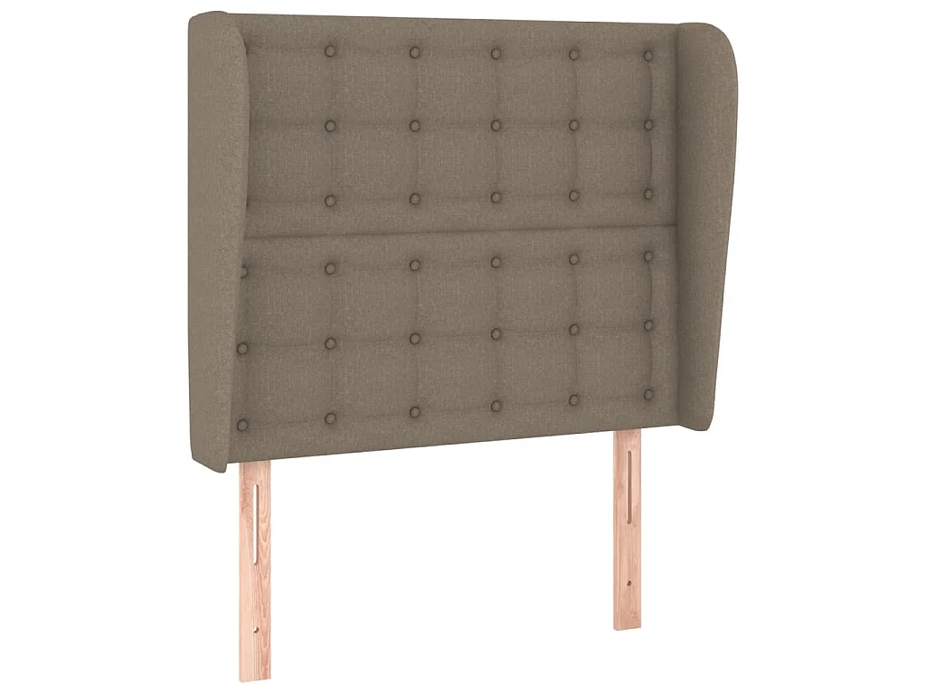 Testiera ad Orecchio Tortora 93x23x118/128 cm in Tessuto