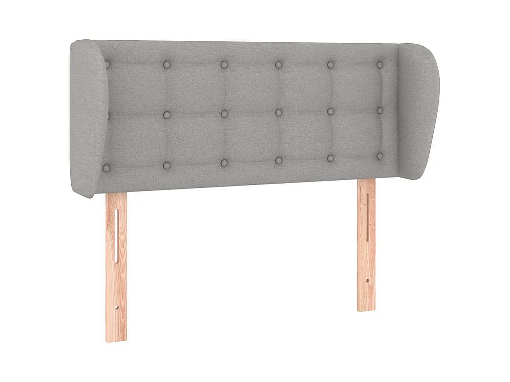 Testiera ad Orecchio Grigio Chiaro 103x23x78/88 cm in Tessuto