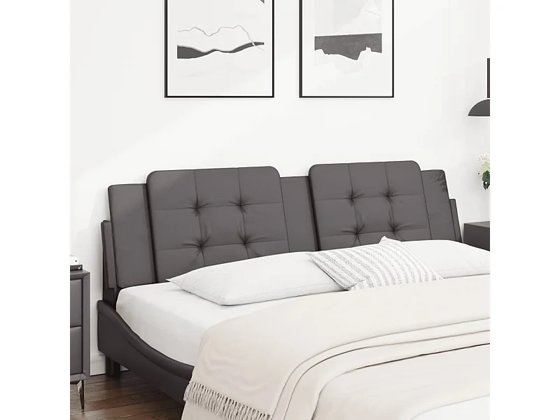 Coussin de tête de lit Zadar gris 180 cm similicuir