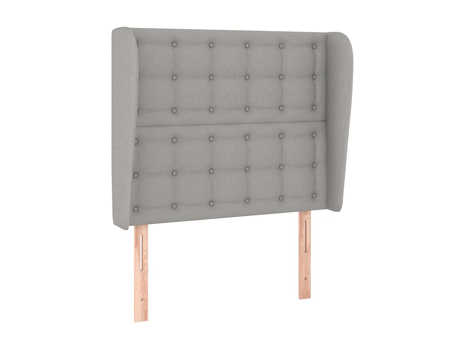 Kopfteil mit Ohren Hellgrau 83x23x118/128 cm Stoff