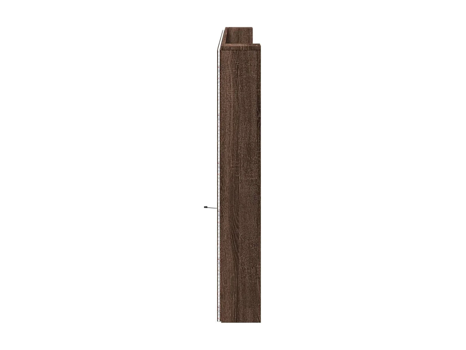Hoofdbordkast met LED-verlichting 220x16,5x103,5 cm bruin eiken