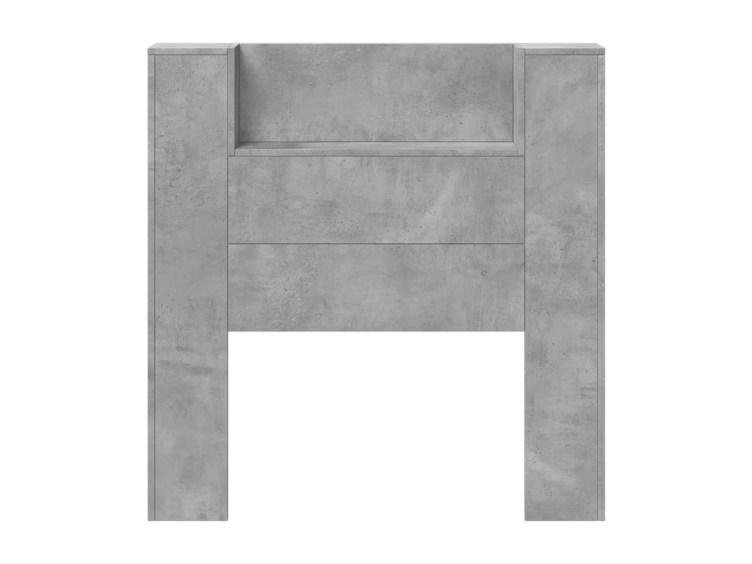 LED-Kopfteil mit Ablagen Betongrau 100x16,5x103,5 cm