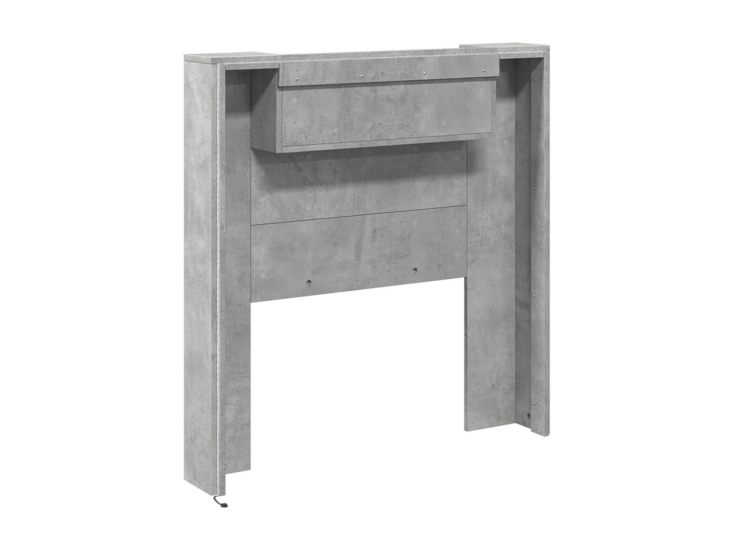 LED-Kopfteil mit Ablagen Betongrau 100x16,5x103,5 cm