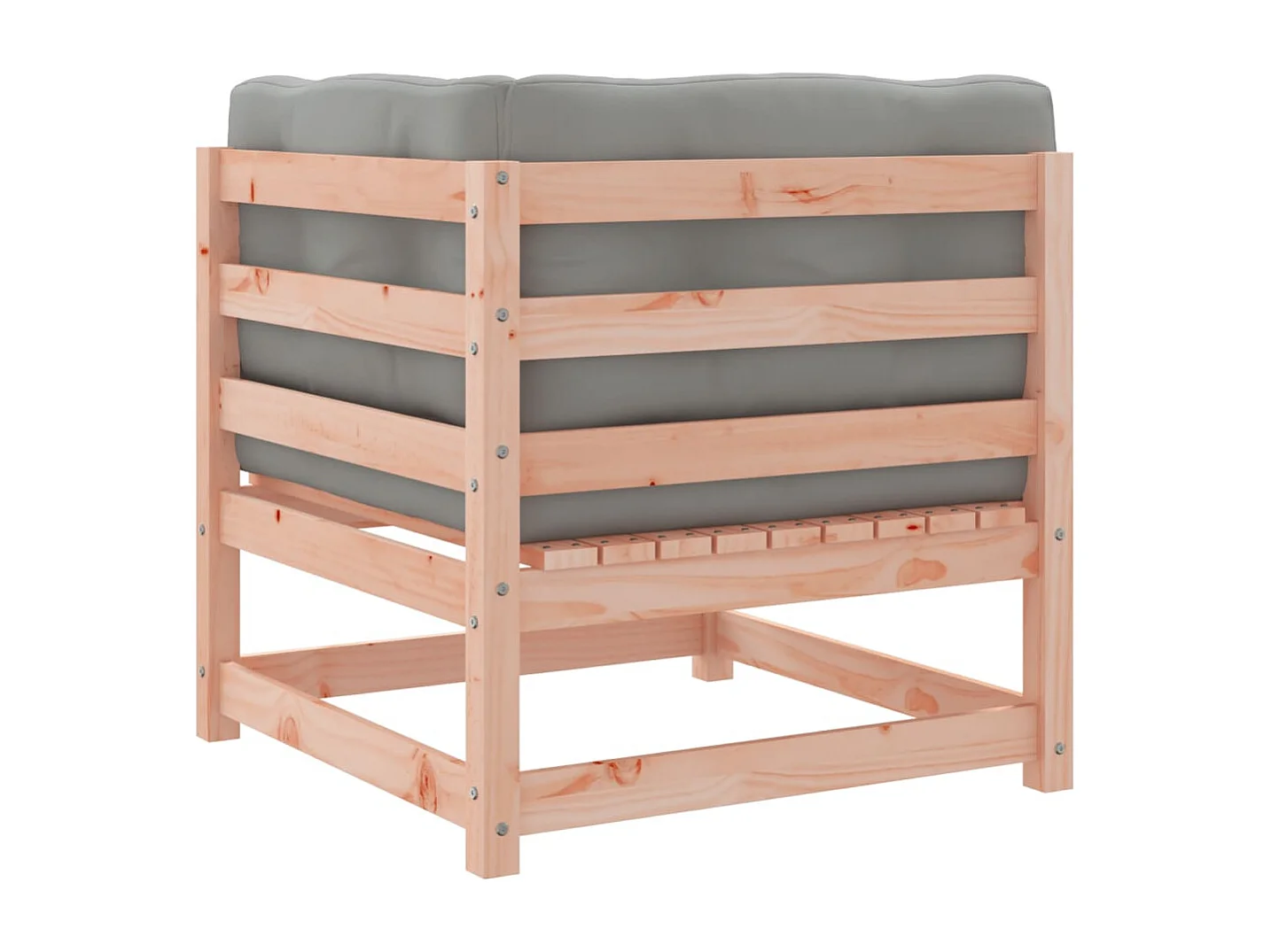 Salon de jardin 4 pcs et coussins bois massif sapin de douglas