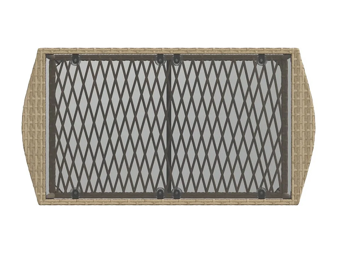 Set Divano da Giardino 4 pz con Cuscini Beige in Polyrattan