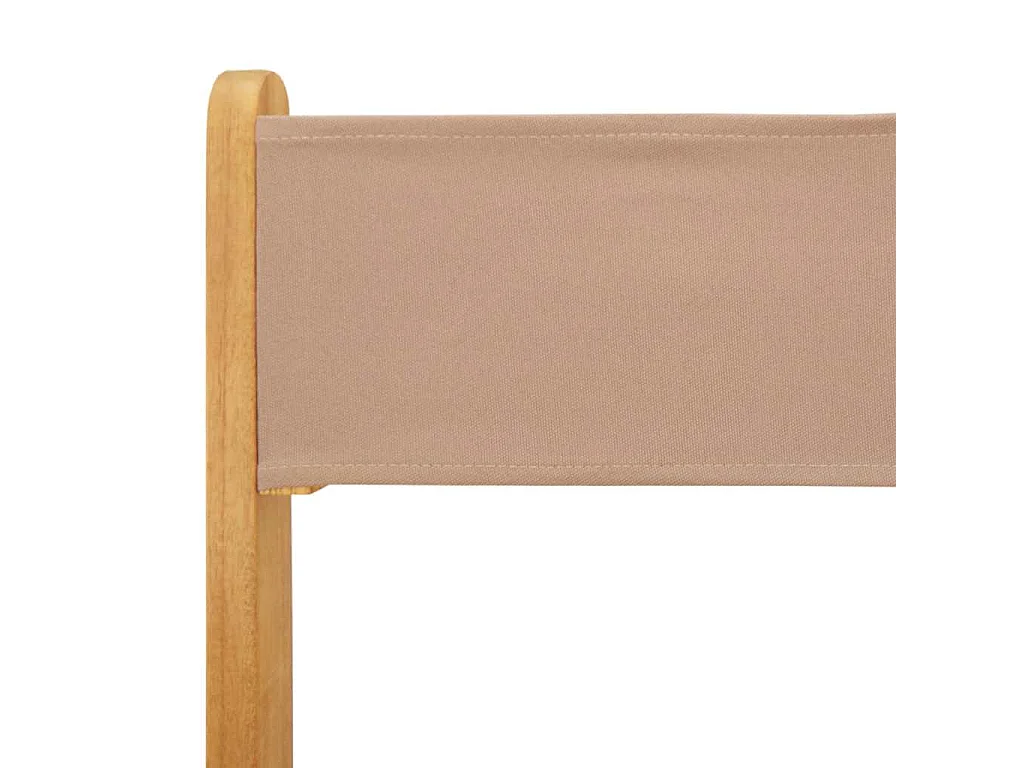 Opklapbare stoelen, 2 stuks, taupekleurig, massief acaciahout en stof.