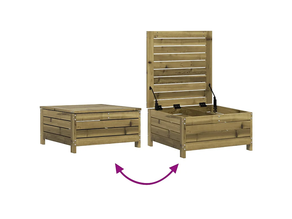 7-tlg. Garten-Sofagarnitur Kiefernholz Imprägniert