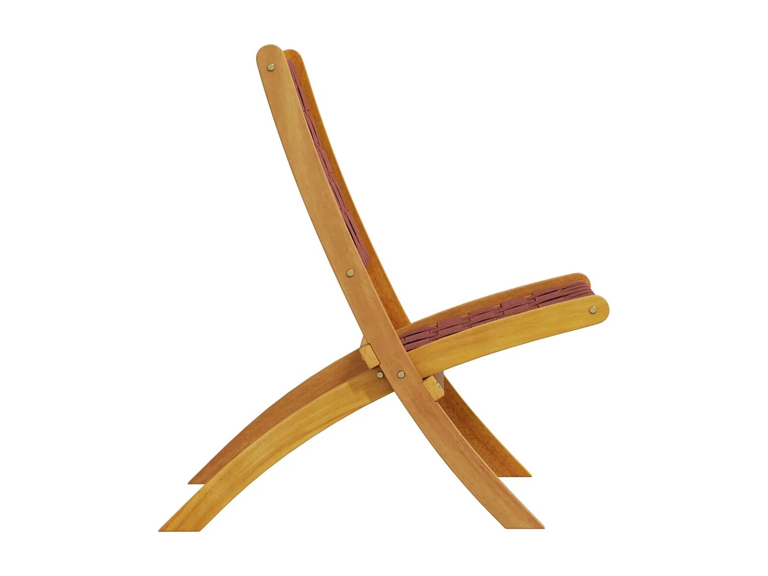 Tuinstoelen 2 st inklapbaar massief acaciahout en stof rood