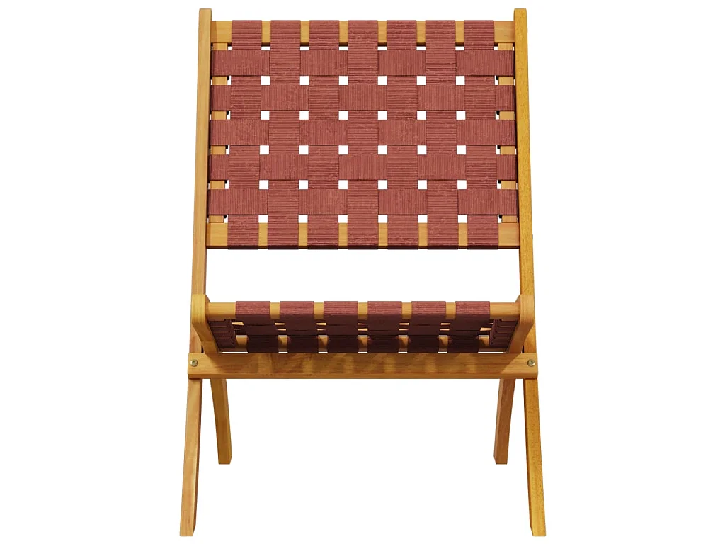 Chaises de jardin pliantes lot de 2 bois d'acacia solide tissu