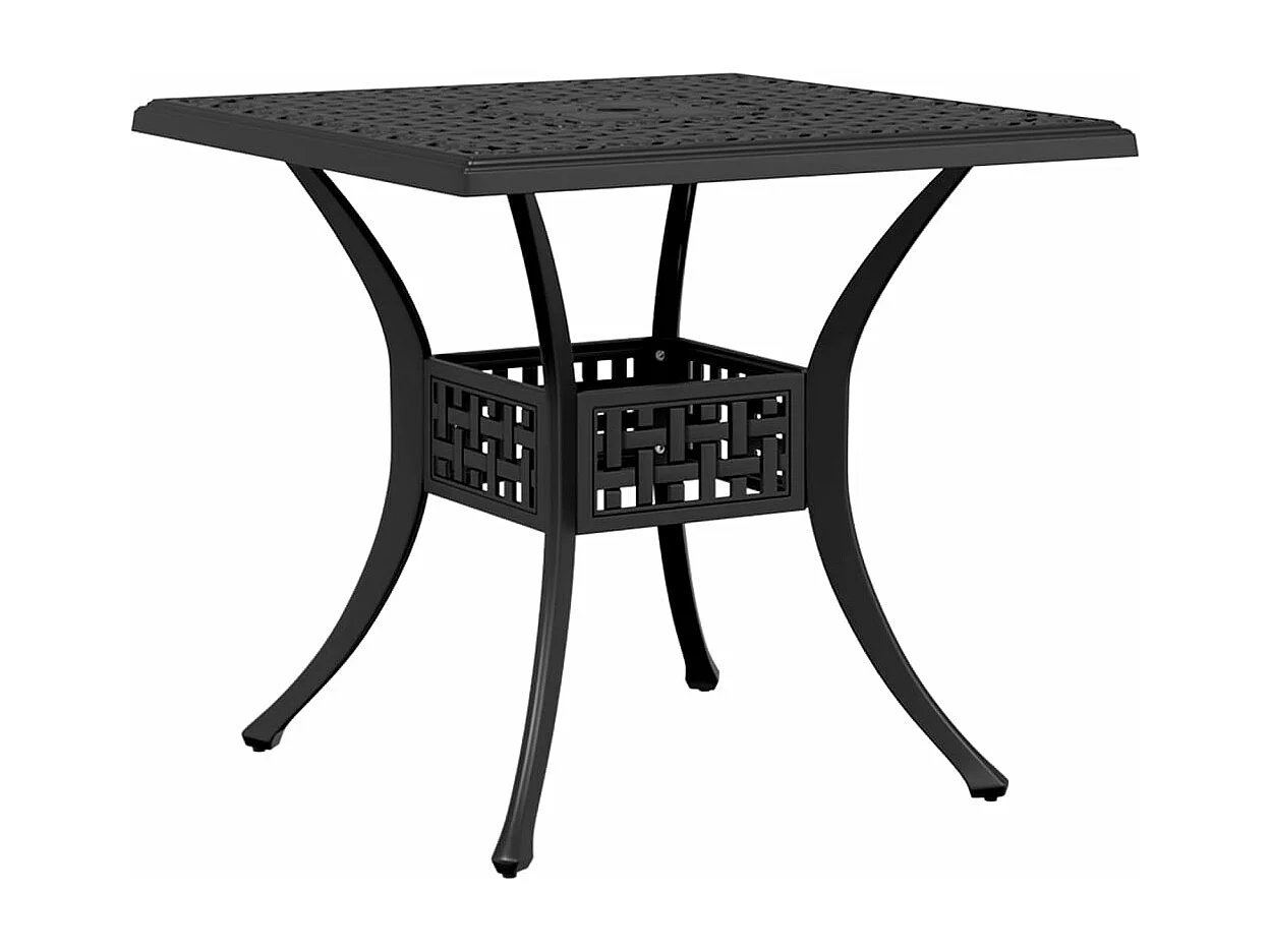 Set da Bistrot 3 pz Nero in Alluminio Pressofuso