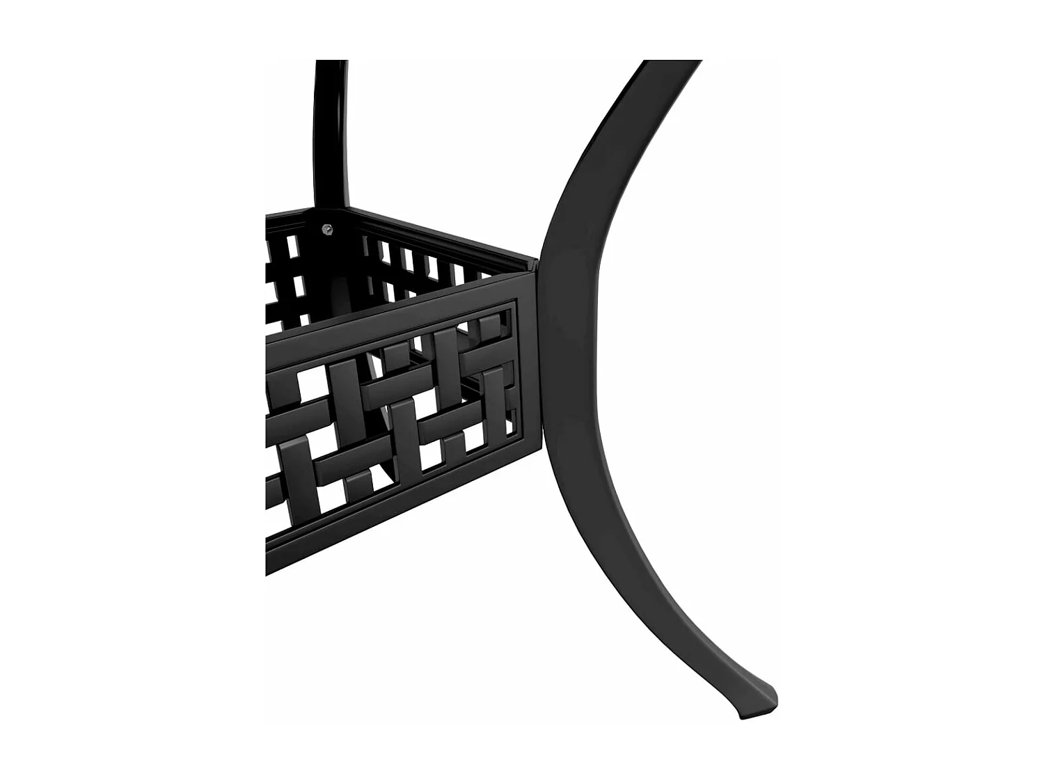 Set da Bistrot 3 pz Nero in Alluminio Pressofuso