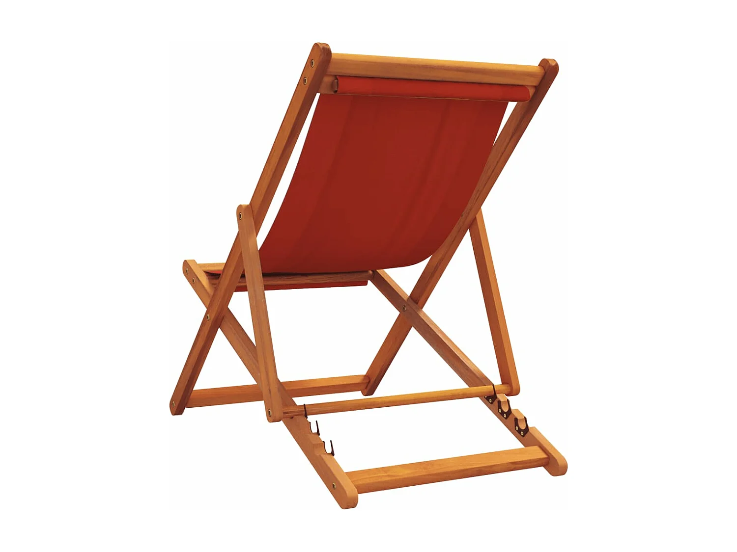 Strandstühle 2 Stk. Klappbar Rot Stoff