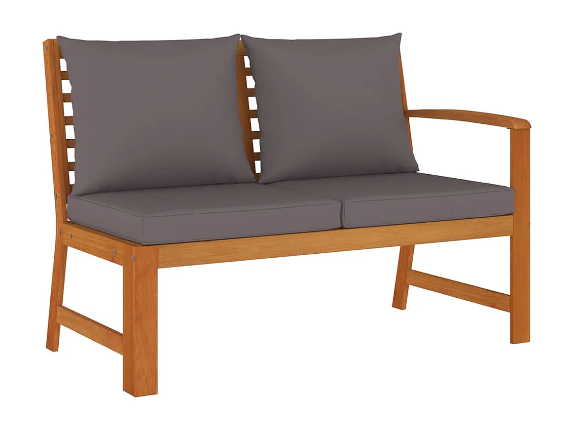 Set da Pranzo Giardino 7pz con Cuscini Legno Massello di Acacia