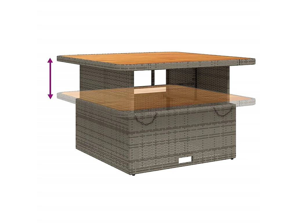 5-delige Tuinset met kussens poly rattan grijs