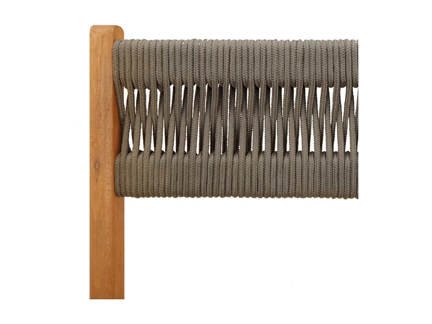 Opklapbare stoelen, 2 stuks, grijs, massief acaciahout en touw