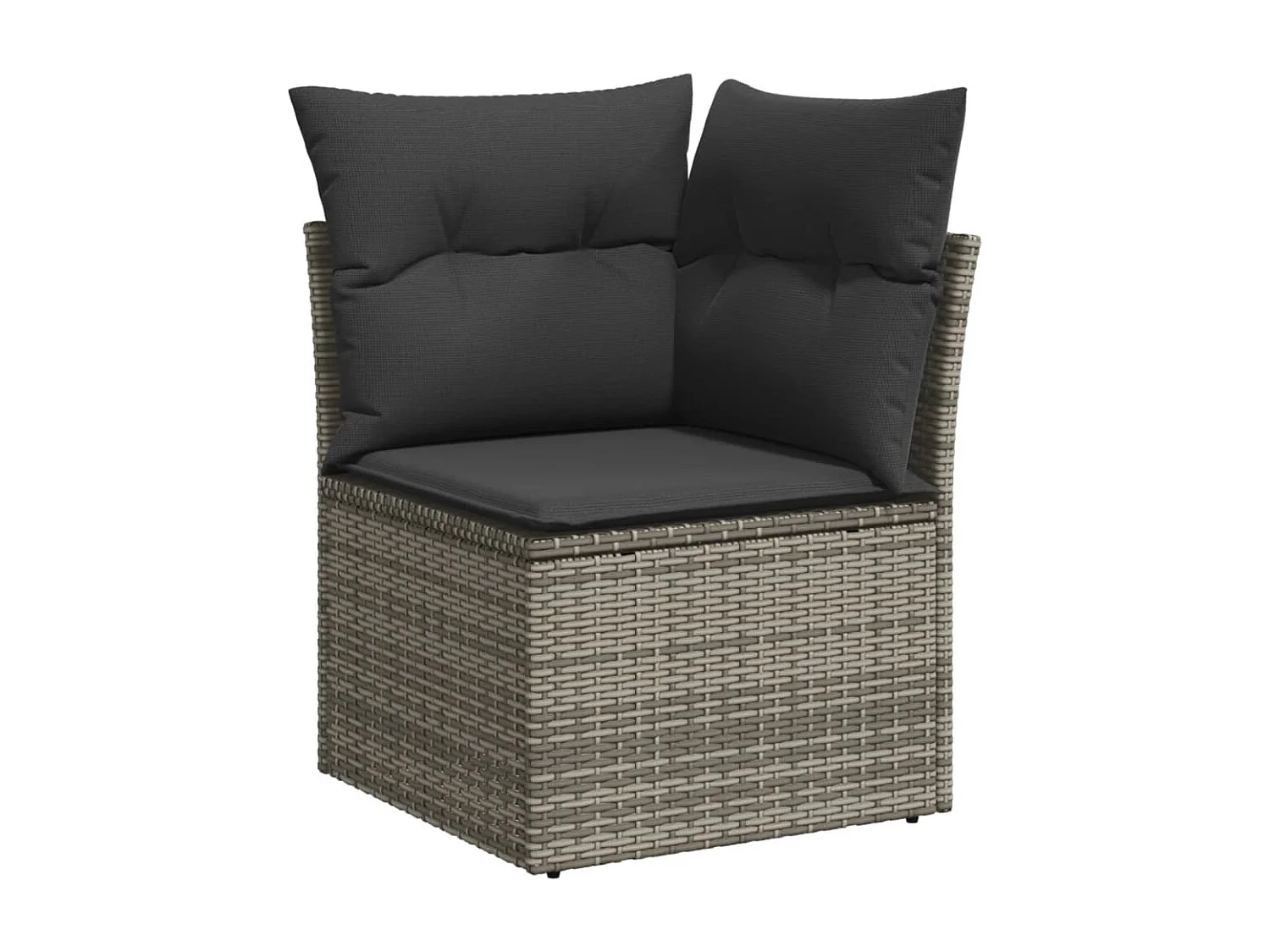 Set Divano da Giardino 6 pz con Cuscini Grigio in Polyrattan