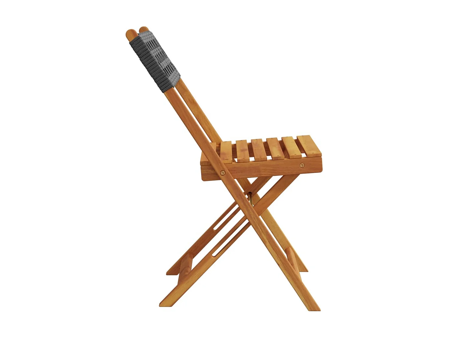 Bistrostühle 2 Stk. Schwarz Massivholz Akazie und Poly Rattan