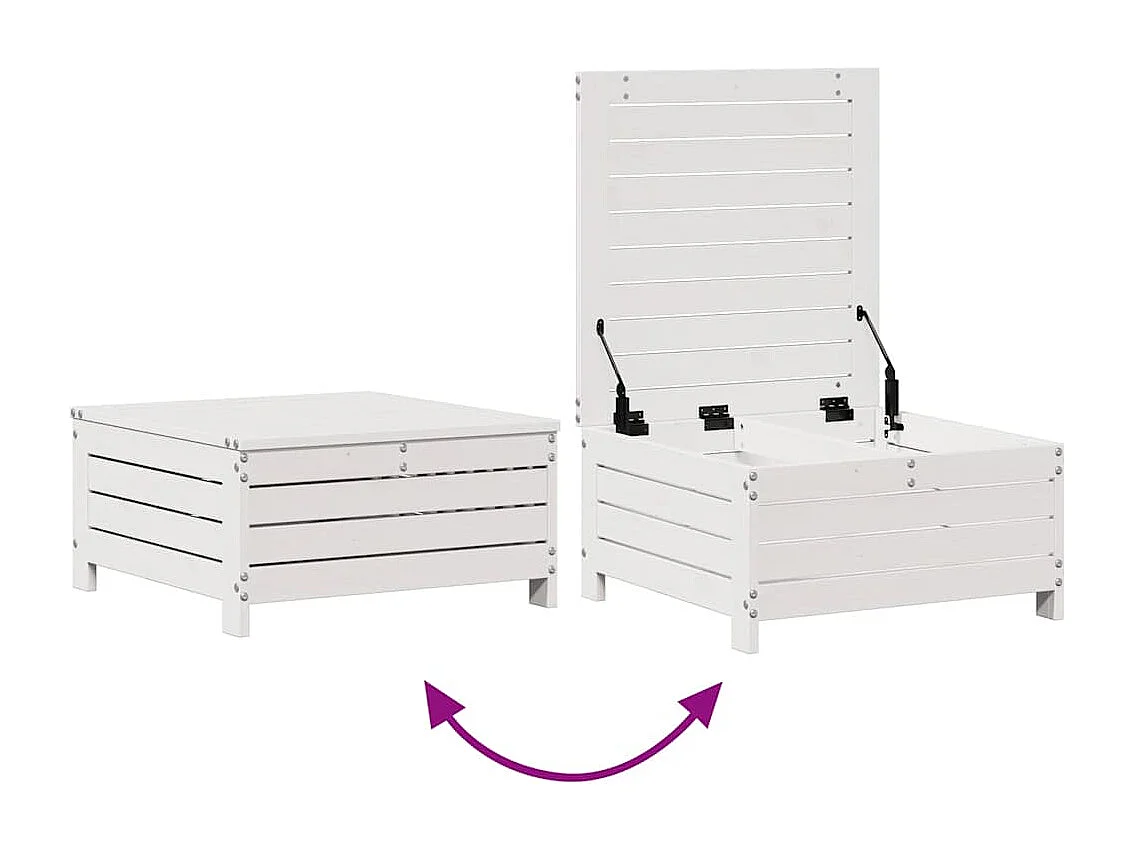 4-delige Loungeset met kussens massief grenenhout