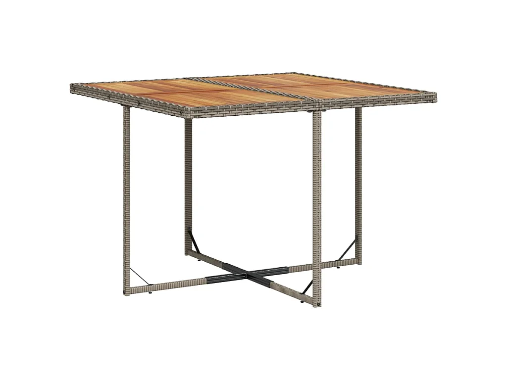 11-delige Tuinset met kussens poly rattan grijs