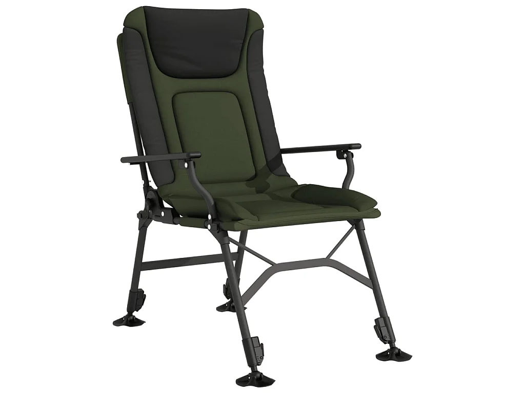 Chaise de pêche avec accoudoir pliable vert