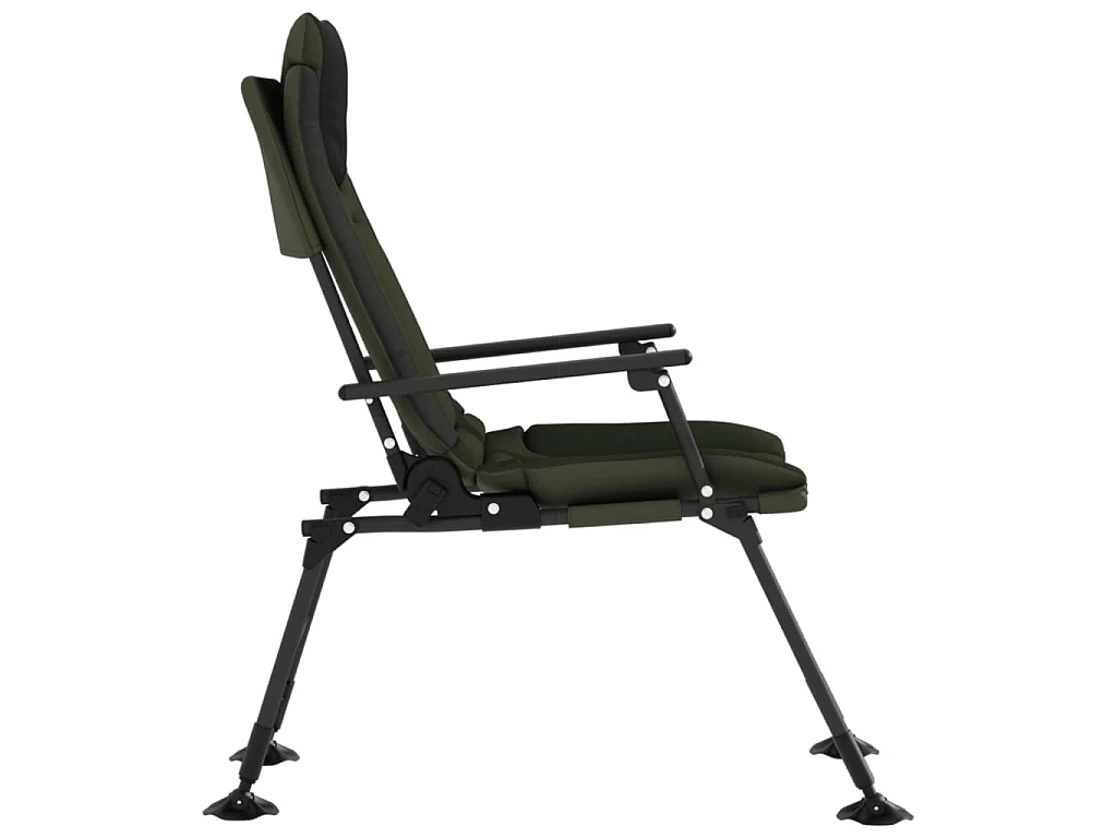 Chaise de pêche avec accoudoir pliable vert