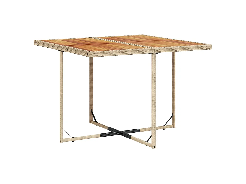 5-delige Tuinset met kussens poly rattan beige