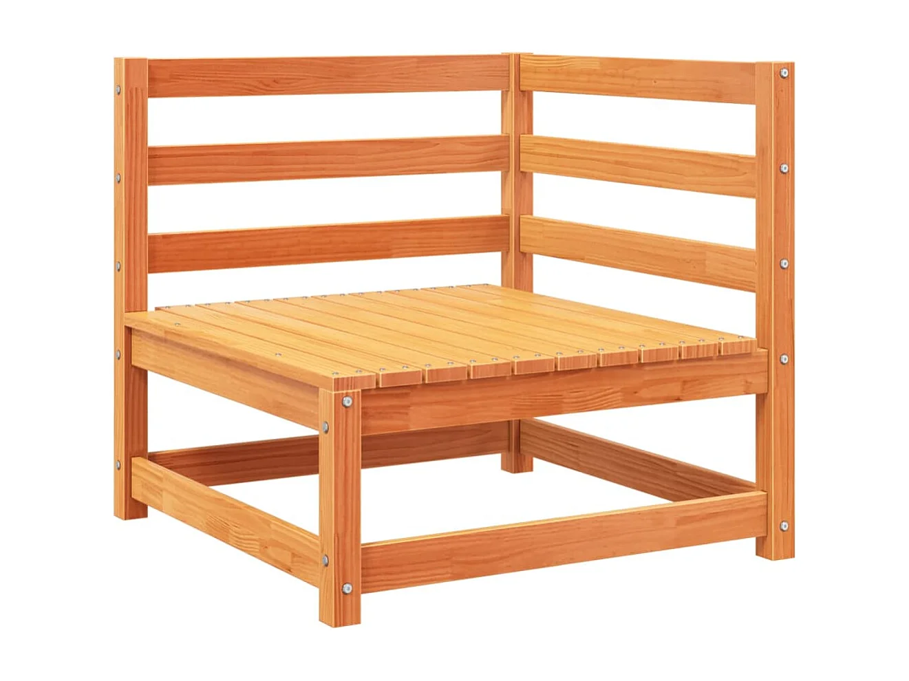 8-tlg. Garten-Sofagarnitur Wachsbraun Massivholz Kiefer