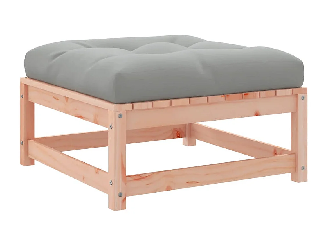 Salon de jardin 6 pcs et coussins bois massif sapin de douglas