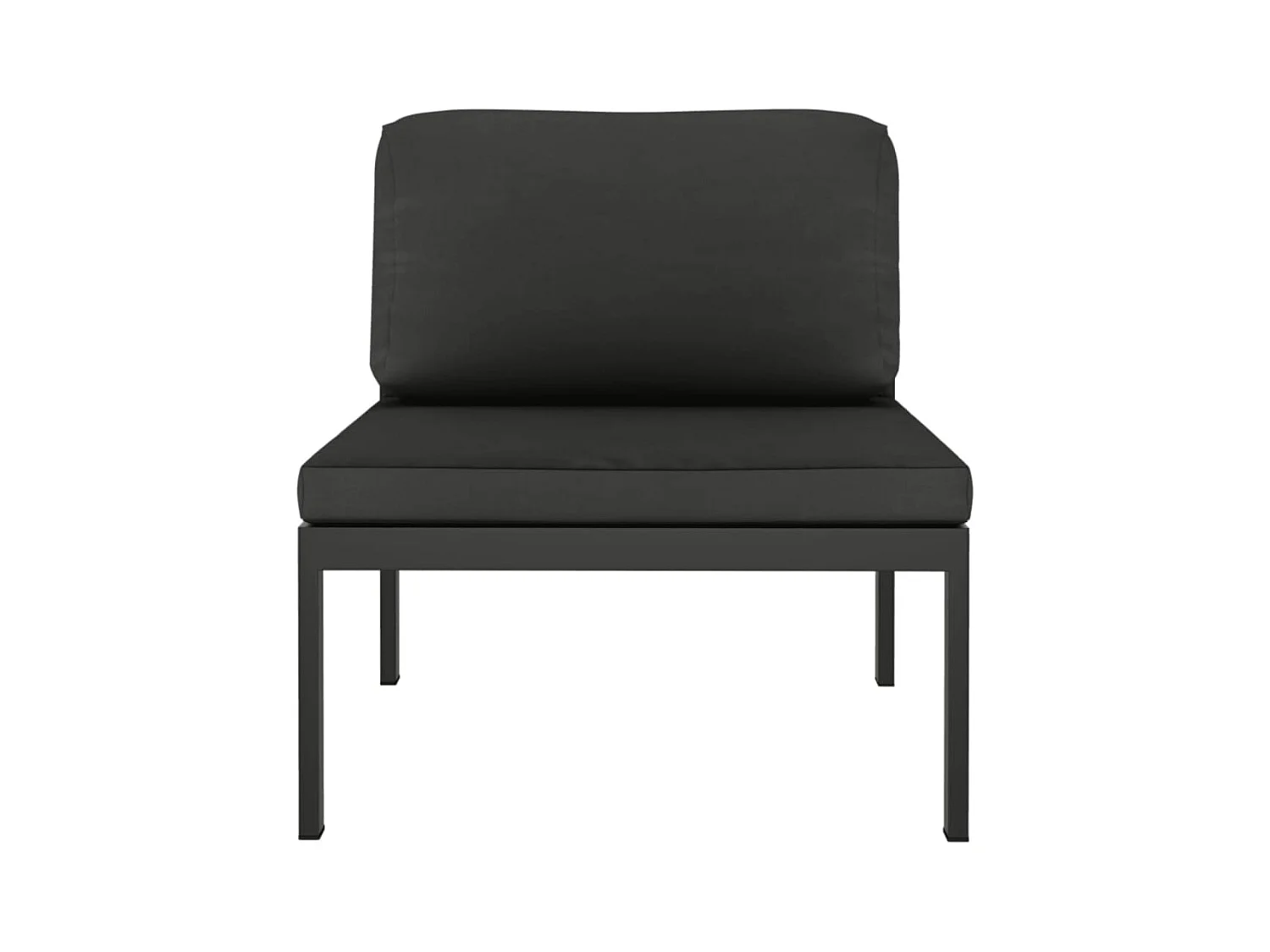 Set Divani da Giardino 10 pz con Cuscini in Alluminio Antracite