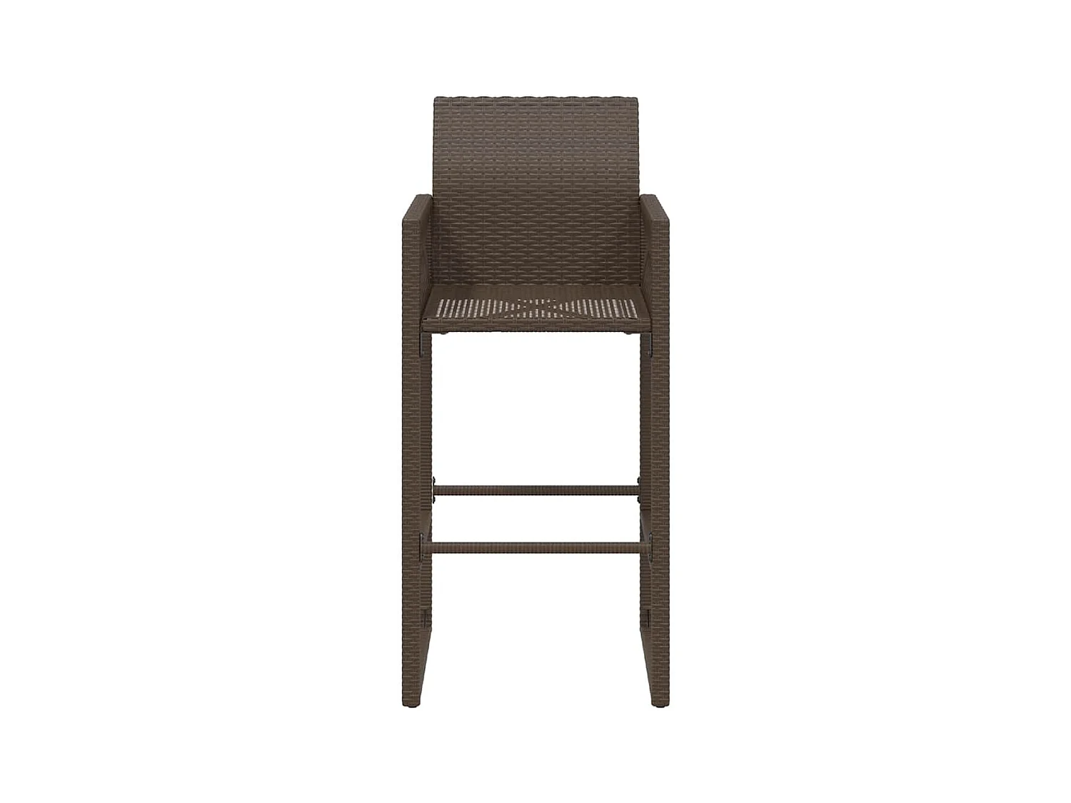 Sgabelli da Bar da Giardino 2 pz in Polyrattan Marrone