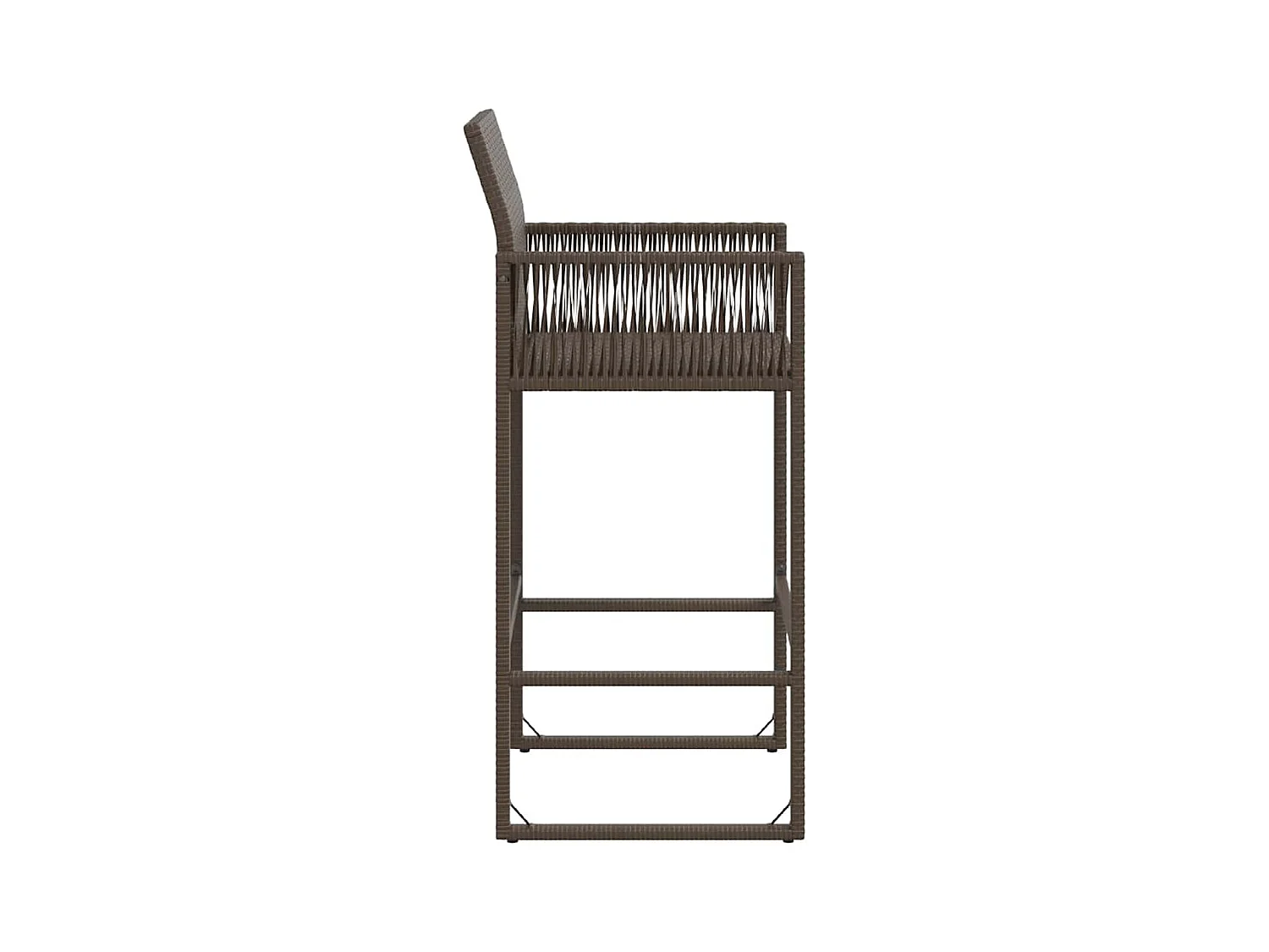 Sgabelli da Bar da Giardino 2 pz in Polyrattan Marrone